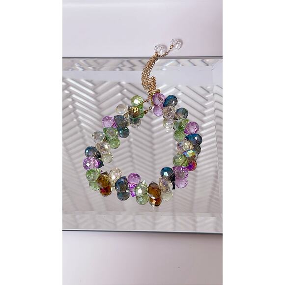 Multicolored Swarovski Beaded Bracelet - Picture 4 of 4
